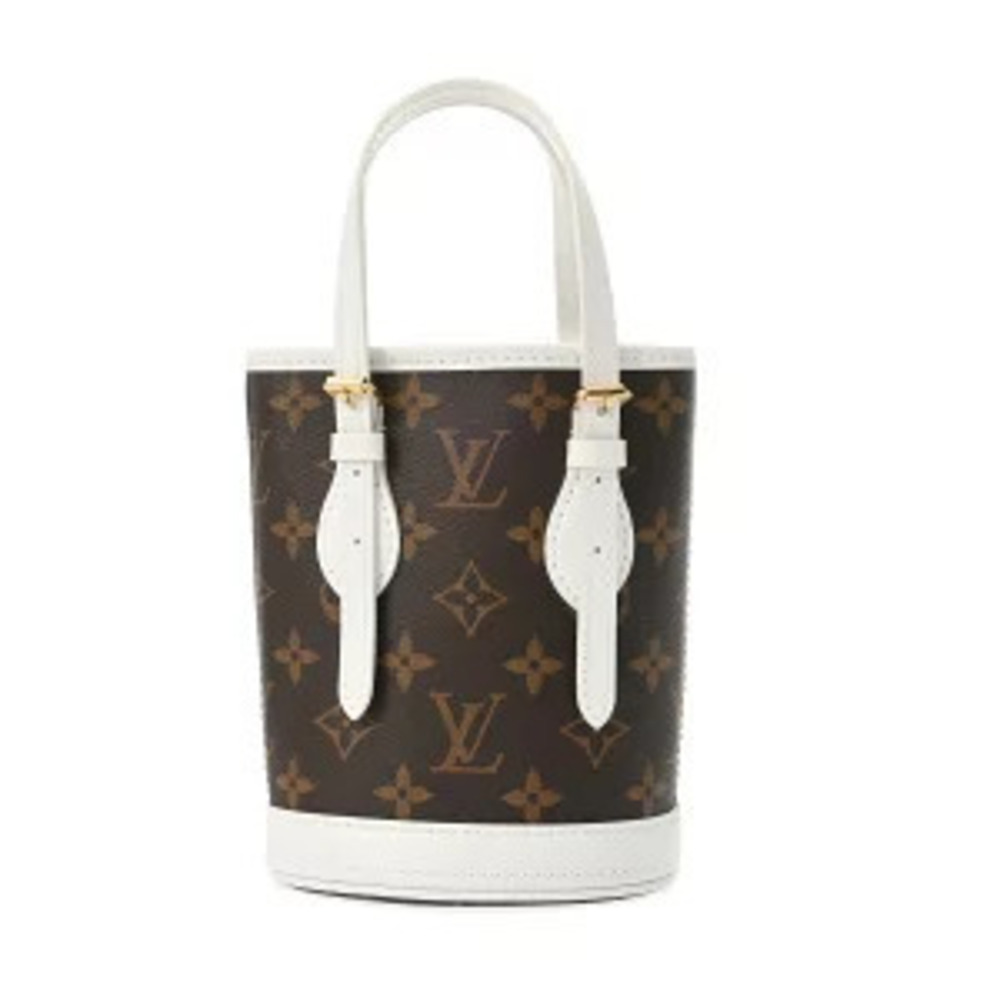 Louis Vuitton Monogram Bucket White Canvas Handbag